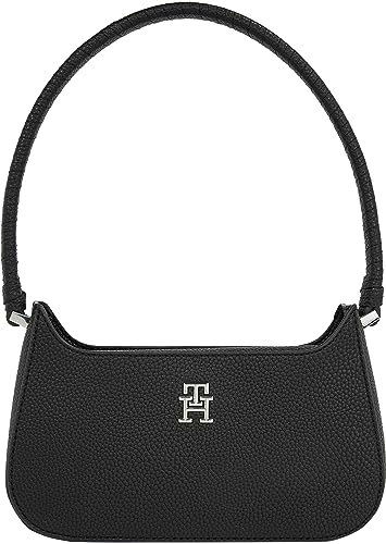 Tommy Hilfiger Damen Tasche Emblem Shoulder Bag Klein, Schwarz (Black), Onesize von Tommy Hilfiger