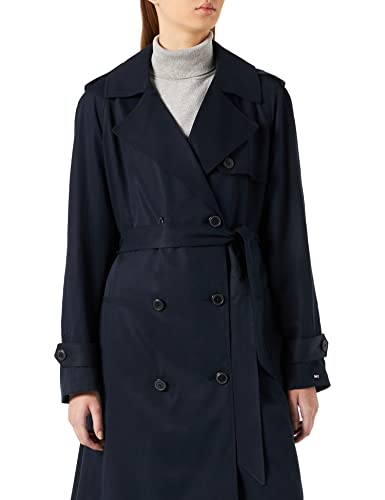 Tommy Hilfiger Damen Tencel Db Trench Trenchcoat, Desert Sky, 38 von Tommy Hilfiger