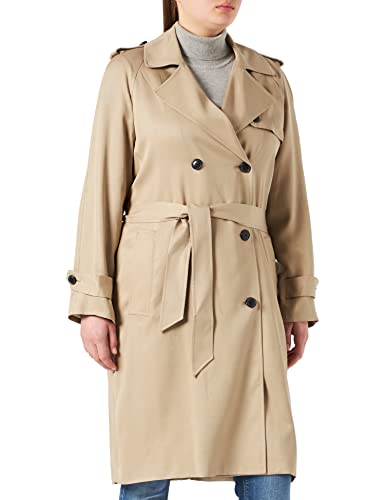 Tommy Hilfiger Damen Tencel Db Trench Trenchcoat, Beige, 38 von Tommy Hilfiger