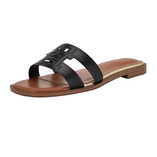 Tommy Hilfiger Damen Terenz Flat Sandal, Schwarz, 42.5 EU von Tommy Hilfiger