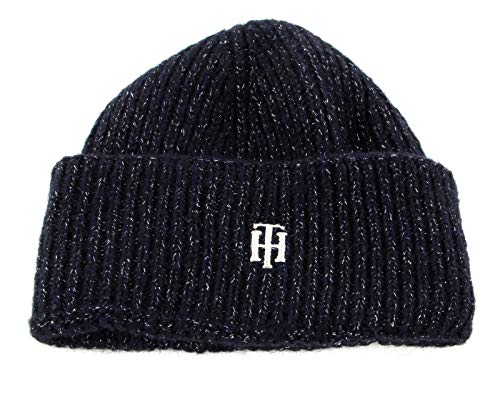 Tommy Hilfiger Damen Th Effortless Beanie Hut, Sky Captain, Einheitsgröße von Tommy Hilfiger