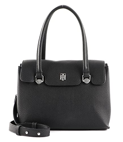 Tommy Hilfiger Damen Th Element Small Satchel Bag, Schwarz, Einheitsgröße EU von Tommy Hilfiger