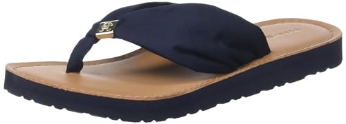 Tommy Hilfiger Damen Flip Flops Zehentrenner, Blau (Space Blue), 36 von Tommy Hilfiger