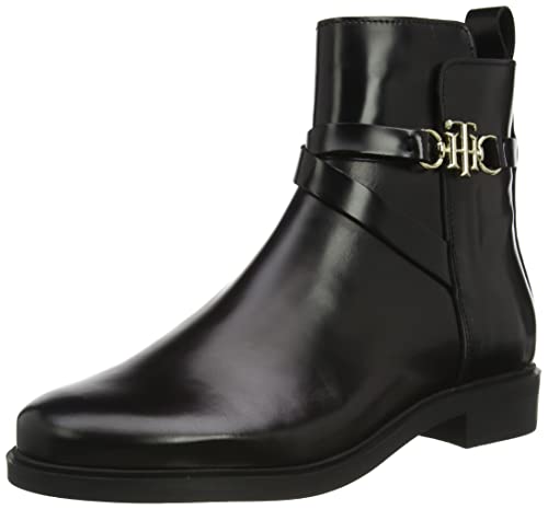 Tommy Hilfiger Damen Th Hardware 2.0 Mode-Stiefel, Schwarz, 38 EU von Tommy Hilfiger