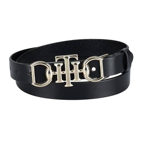 Tommy Hilfiger Damen Th Horsebit Plaque Buckle Gürtel, Schwarz, M von Tommy Hilfiger