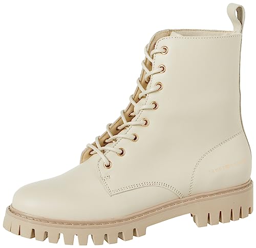 Tommy Hilfiger Damen Stiefel Lace Boot Stiefeletten, Beige (Light Sandalwood), 36 von Tommy Hilfiger