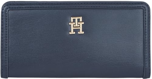 Tommy Hilfiger Damen Geldbeutel Monotype Large Slim Wallet Groß, Blau (Space Blue), Einheitsgröße von Tommy Hilfiger