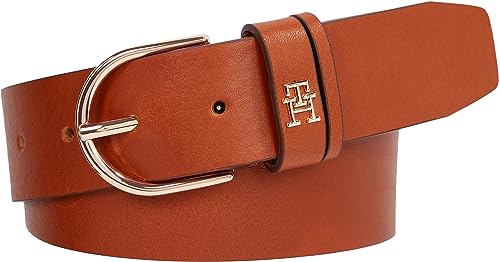 Tommy Hilfiger Damen Gürtel Timeless 3,5 cm Ledergürtel, Braun (Cognac), 130 von Tommy Hilfiger