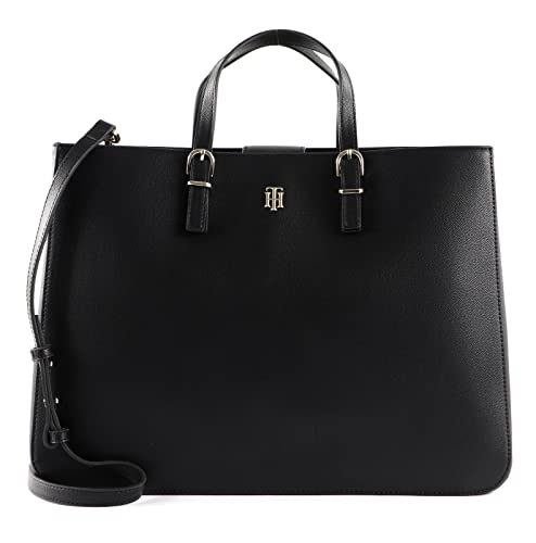 Tommy Hilfiger Damen Handtasche TH Timeless Work Bag aus Kunstleder, Schwarz (Black), Onesize von Tommy Hilfiger