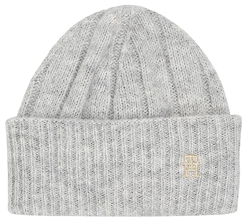 Tommy Hilfiger Damen Strickmütze Timeless Wintermütze, Grau (Medium Grey Heather), Onesize von Tommy Hilfiger