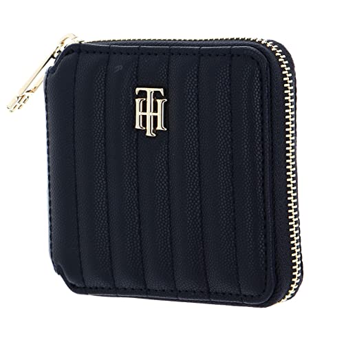 Tommy Hilfiger Damen TH Timeless MED Wallet Quilted AW0AW13644 Geldbörsen, Blau (Space Blue) von Tommy Hilfiger