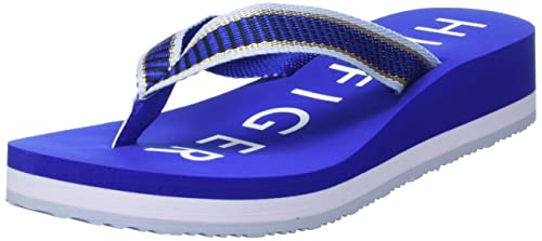 Tommy Hilfiger Damen Flip Flops Badeschuhe, Blau (Ultra Blue), 36 von Tommy Hilfiger