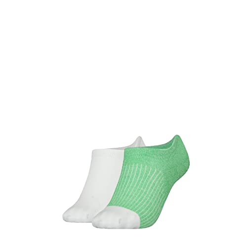 Tommy Hilfiger Damen Th Women 2p Rib Mouline FOOTIE, Light Green, 35-38 EU von Tommy Hilfiger