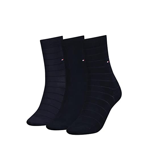 Tommy Hilfiger Damen Th Women 3p Lux Gift Box CLSSC SOCK, Navy, 39 EU von Tommy Hilfiger