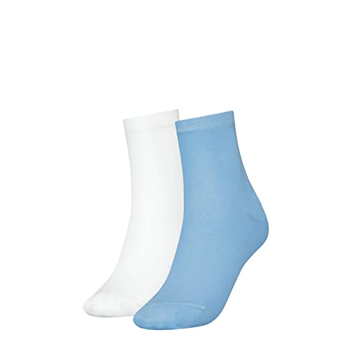 Tommy Hilfiger Damen Th Women Casual 2p SHORT SOCK, Light Blue/White, 39-42 EU von Tommy Hilfiger