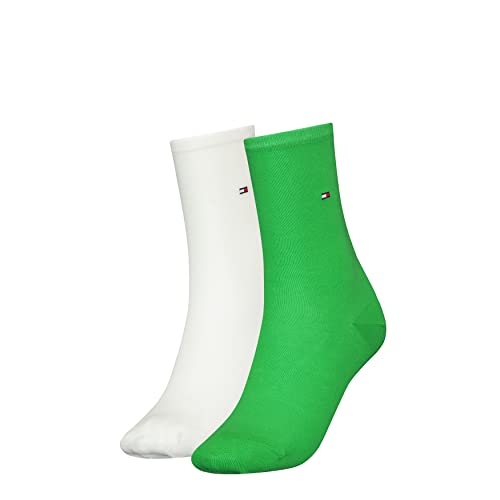 Tommy Hilfiger Damen Th Women's Casual 2 Pairs CLSSC SOCK, Green/Marshmallow, 39-42 EU von Tommy Hilfiger