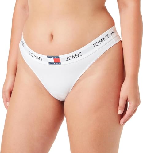 Tommy Hilfiger Damen Thong (EXT Sizes) UW0UW04956 Stringtangas, Weiß (White), XL von Tommy Hilfiger