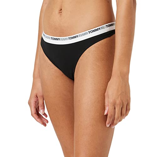 Tommy Hilfiger Damen Thong UW0UW03865 Stringtangas, Schwarz (Black), XS von Tommy Hilfiger