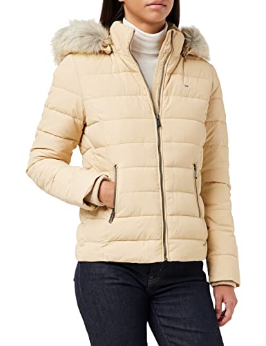 Tommy Jeans Damen Tjw Essential Hooded Jacket DW0DW09062 Gepolsterte Jacken, Beige, XS von Tommy Jeans