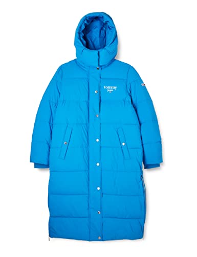 Tommy Jeans Damen Tjw Graphic Longline Puffer DW0DW14310 Gepolsterte Mäntel, Blau, S von Tommy Jeans