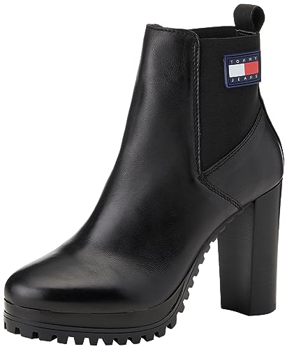 Tommy Jeans Damen TJW New ESS HIGH Heel Boot EN0EN02439 Niedrige Stiefel, Schwarz, 41 EU von Tommy Jeans