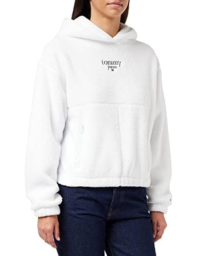 Tommy Jeans Damen Tjw Reg Essential Logo 1 Polar DW0DW14359 Schwere Strickwaren, Weiß, XS von Tommy Jeans