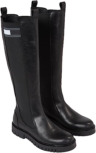 Tommy Jeans Damen TJW HIGH Shaft Boot EN0EN02316 Hohe Stiefel, Schwarz, 36 EU von Tommy Jeans