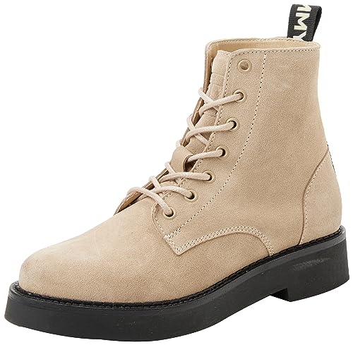 Tommy Jeans Damen TJW LACE UP Boot Suede EN0EN02287 Mittelhohe Stiefel, Khaki, 38 EU von Tommy Jeans