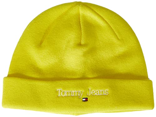 Tommy Jeans Damen TJW Sport Beanie AW0AW12625 Gestrickte Mütze, Gelb, OS von Tommy Jeans