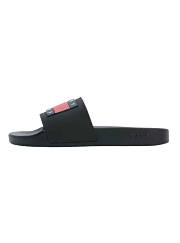 Tommy Jeans Damen Badeschuhe Flag Pool Slide Badelatschen, Schwarz (Black), 37 von Tommy Jeans