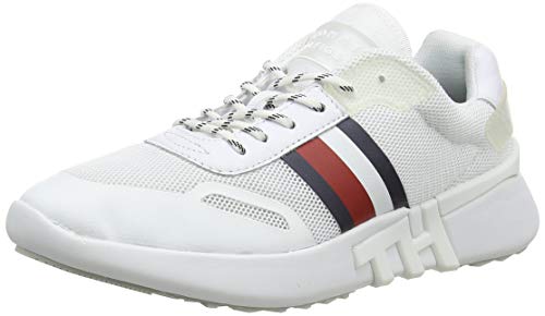 Tommy Hilfiger Damen Tommy Sporty Branded Runner Sneaker, Weiß (White Ybs), 38 EU von Tommy Hilfiger