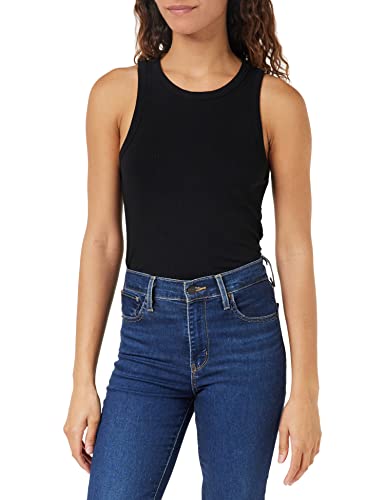 Tommy Hilfiger Damen Top Slim 5X2 Rib Stretch, Schwarz (Black), S von Tommy Hilfiger