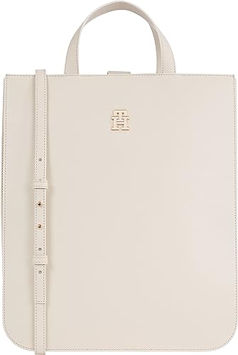 Tommy Hilfiger Damen Tote Bag Tasche Kunstleder, Beige (Sugarcane), Onesize von Tommy Hilfiger