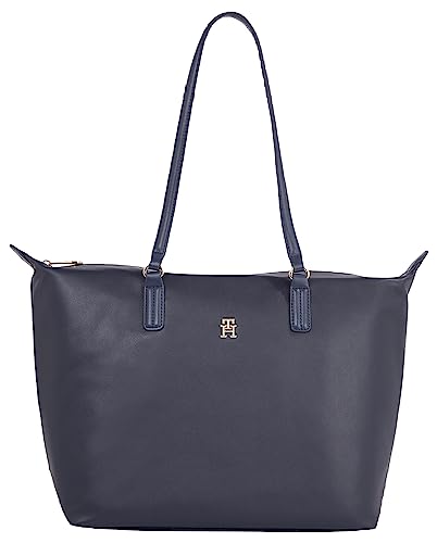 Tommy Hilfiger Damen Tote Bag Tasche Poppy Plus mit Reißverschluss, Blau (Space Blue), Onesize von Tommy Hilfiger