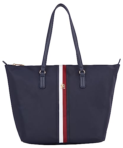 Tommy Hilfiger Damen Tote Bag Tasche Poppy mit Reißverschluss, Blau (Space Blue), Onesize von Tommy Hilfiger