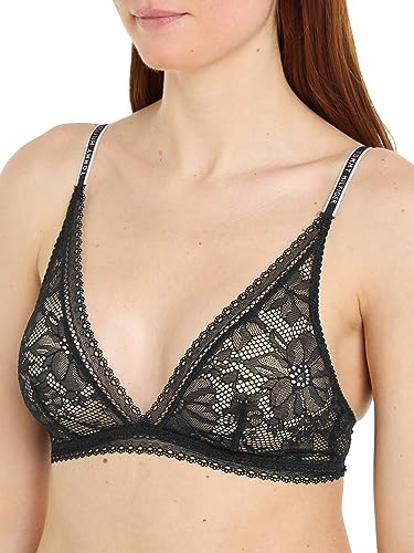 Tommy Hilfiger Damen Triangle Bra (EXT Sizes) UW0UW04752 Triangel-BHS, Schwarz (Black), S von Tommy Hilfiger