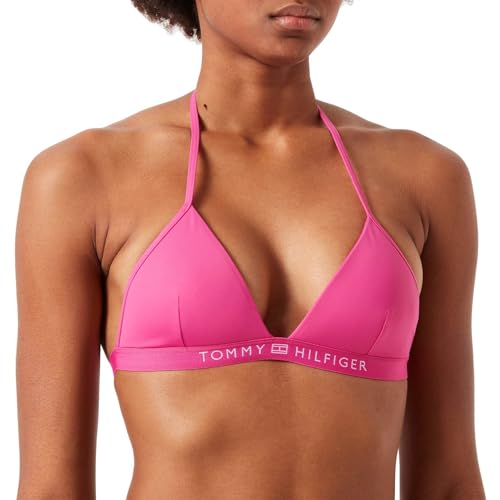 Tommy Hilfiger Damen Triangle Fixed Foam Bikini, Stunning Orchid, L von Tommy Hilfiger