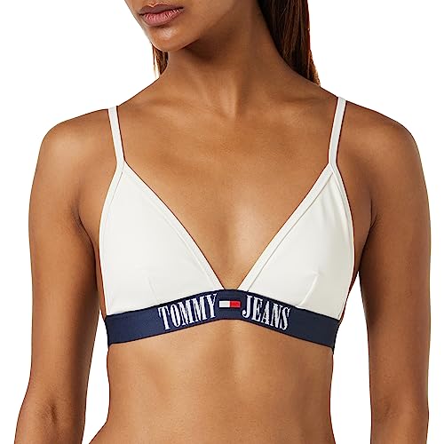 Tommy Jeans Damen Bikinitop Triangle Gepolstert, Beige (Ancient White), M von Tommy Hilfiger