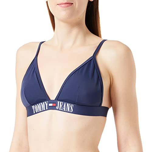 Tommy Jeans Damen Bikinitop Triangle Gepolstert, Blau (Twilight Navy/ Twilight Navy), L von Tommy Hilfiger