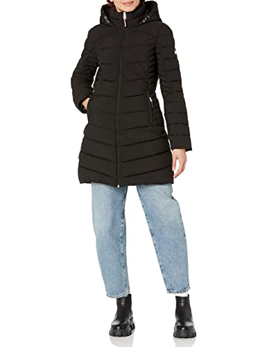 Tommy Hilfiger Damen Tw2mp164-blk-xl Lange verstaubare Jacke, Schwarz, XL von Tommy Hilfiger