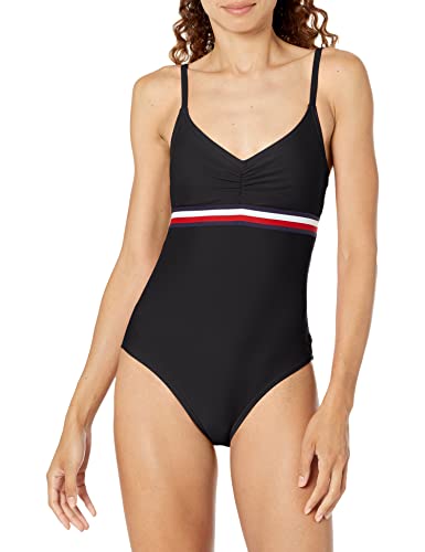 Tommy Hilfiger Damen Tz3ms745-blk-medium Badeanzug, Schwarz, Medium von Tommy Hilfiger