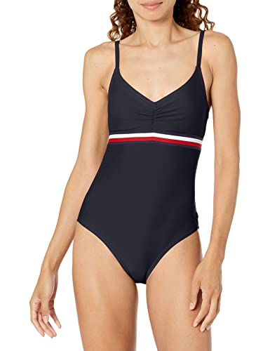 Tommy Hilfiger Damen Tz3ms745-syz, klein Badeanzug, Kapitän des Himmels (Sky Captain), S von Tommy Hilfiger