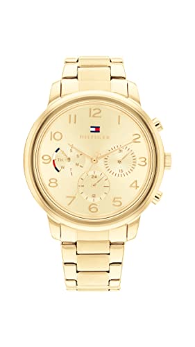 Tommy Hilfiger Multi Zifferblatt Quarz Uhr für Damen mit Gelbgoldfarbenes Edelstahlarmband - 1782525 von Tommy Hilfiger