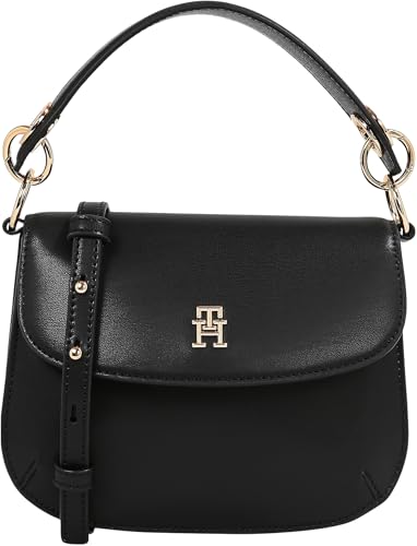 Tommy Hilfiger Damen Umhängetasche Chic Flap Crossover Klein, Schwarz (Black), Einheitsgröße von Tommy Hilfiger