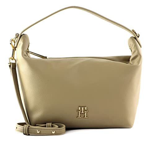 Tommy Hilfiger Damen Umhängetasche TH Casual Shoulder Bag Klein, Beige, Einheitsgröße von Tommy Hilfiger