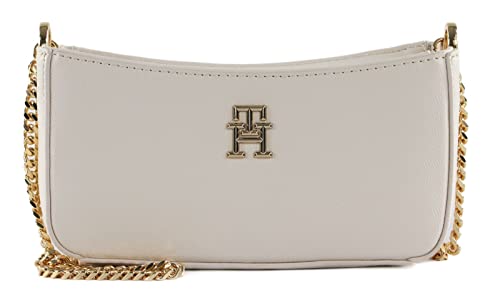 Tommy Hilfiger Damen Umhängetasche TH Timeless Chain Crossover Klein, Beige (Weathered White), Einheitsgröße von Tommy Hilfiger