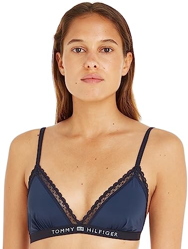 Tommy Hilfiger Damen BH ohne Bügel, Blau (Desert Sky), L von Tommy Hilfiger