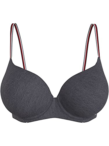 Tommy Hilfiger Damen Unterwäsche BH Demi Bra 80A Grau UW0UW02387PJA von Tommy Hilfiger