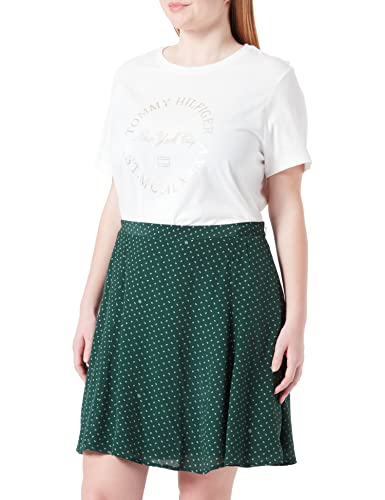 Tommy Hilfiger Damen Vis Crepe Paisley Mini Skirt WW0WW36655 Fit & Flare Röcke, Grün (Small Hunter), 42 von Tommy Hilfiger