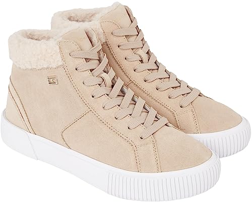 Tommy Hilfiger Damen Vulcanized Sneaker Suede Schuhe, Beige (Merino), 36 von Tommy Hilfiger